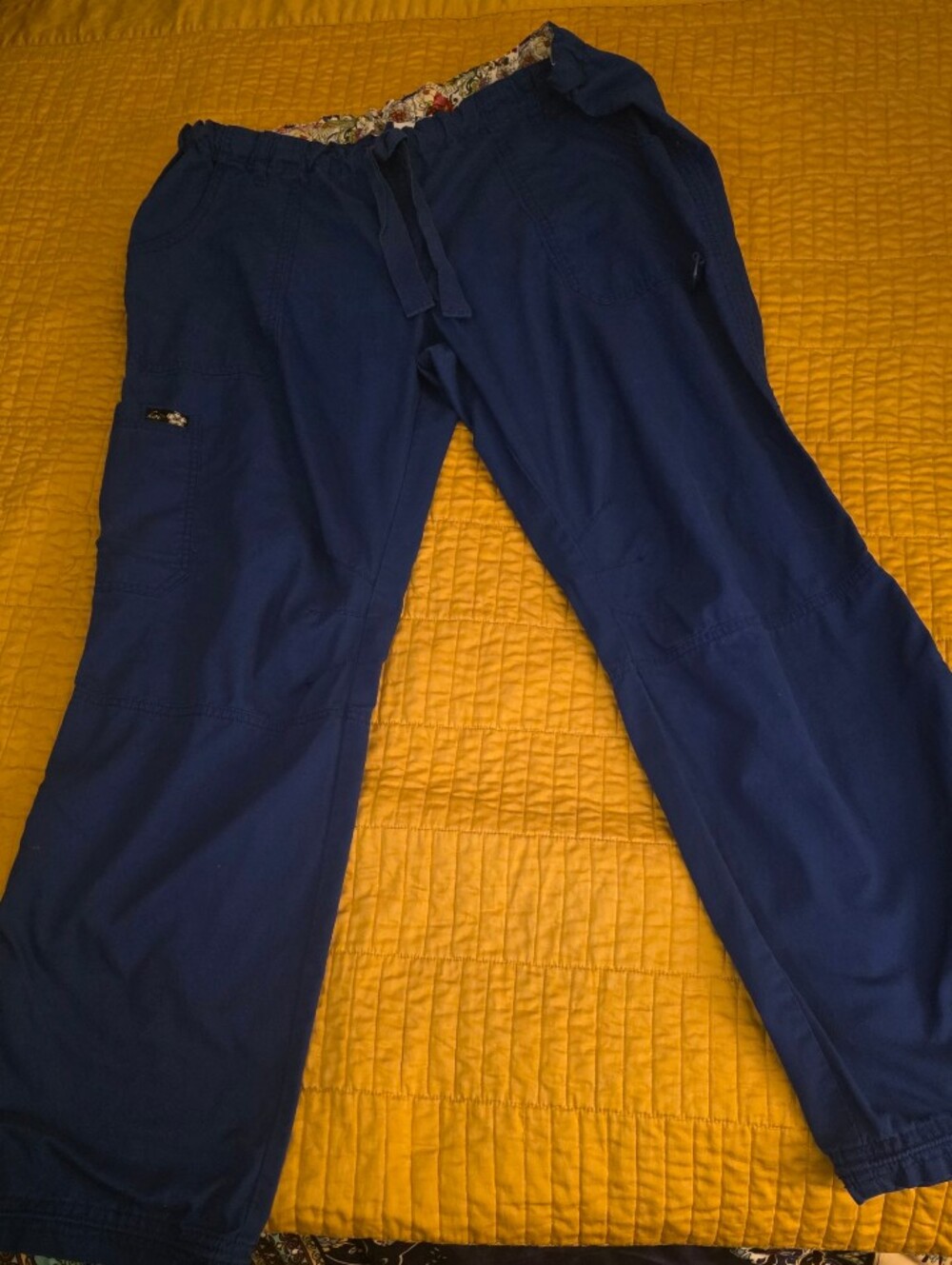 Koi Lindsey Galaxy Blue Cargo Scrub Pants, Size XL
